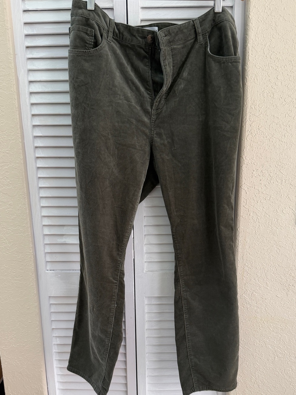 Loft Casual Olive Green Corduroy Pants size 34 or 18